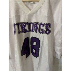 DA Vikings Jersey White Purple Men’s Sz L No 48‎